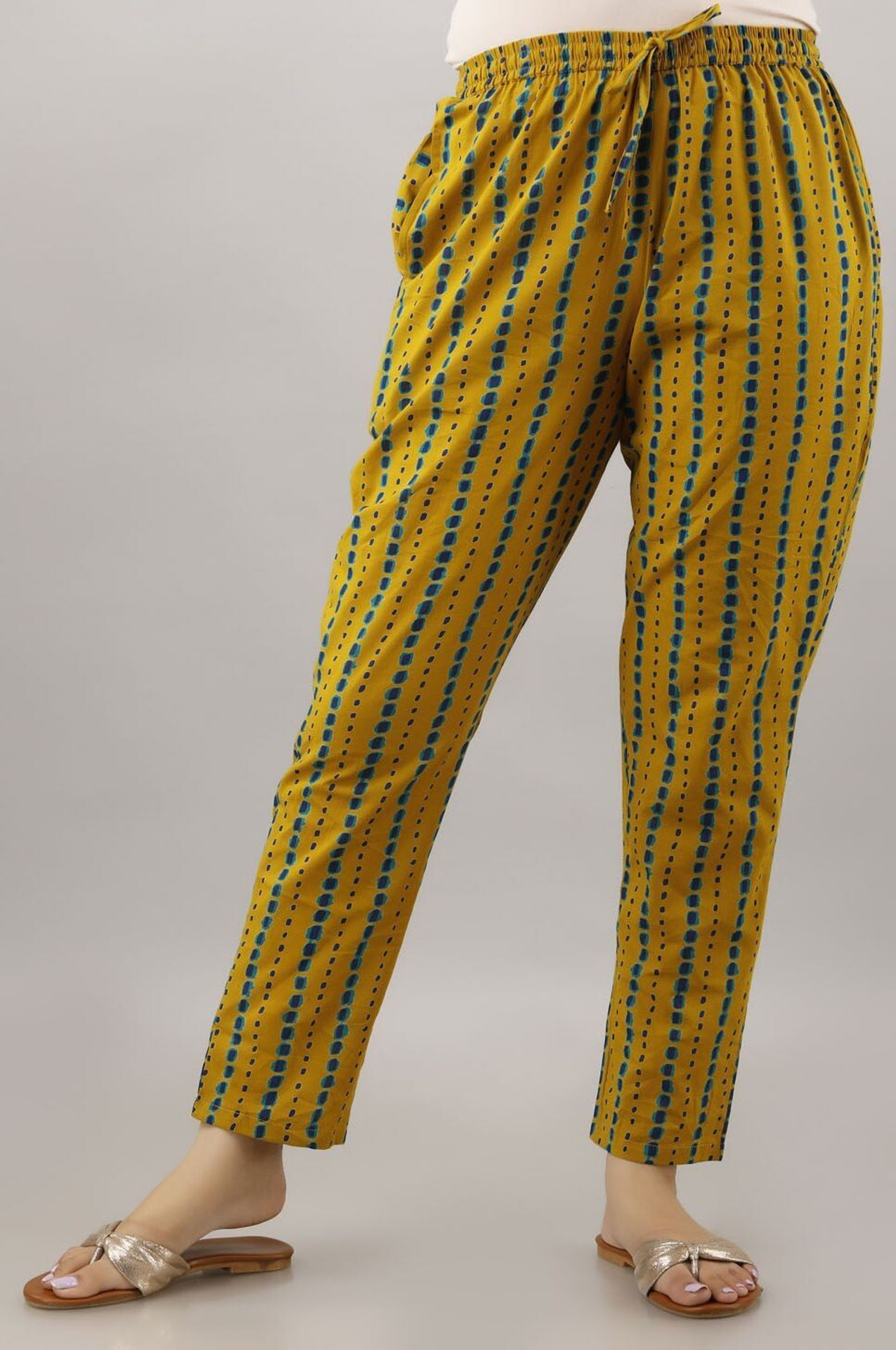 Omsharda Women Top & Pyjama Set Yellow Printed - Image 4