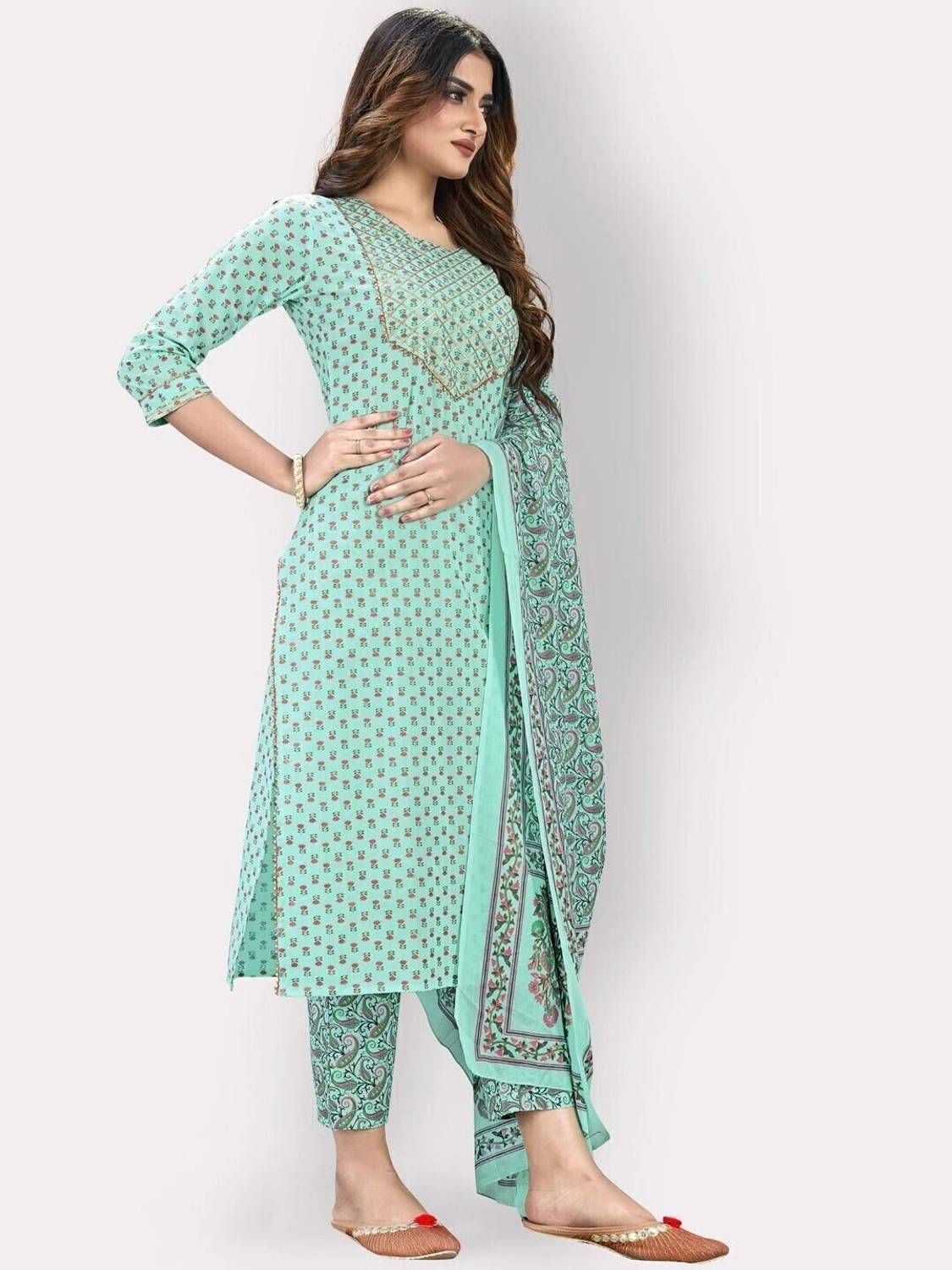 VBUYZ Women Pure Cotton Kurta Pant Set - Image 2